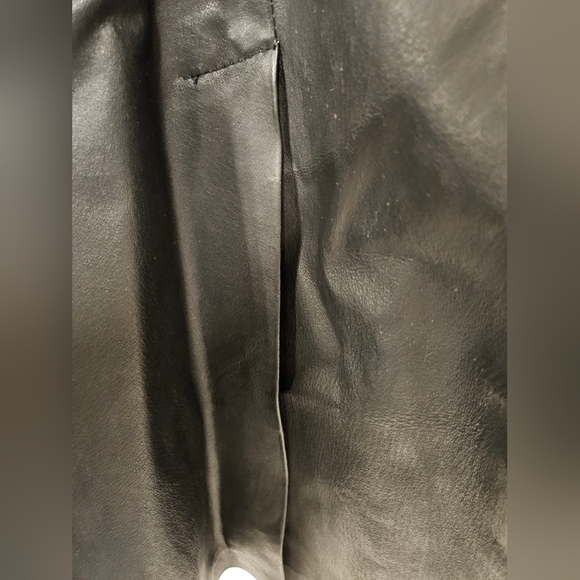 NWOT - Leather Brandon Thomas Black Long Trench Coat - Size 1X - Picture 9 of 9